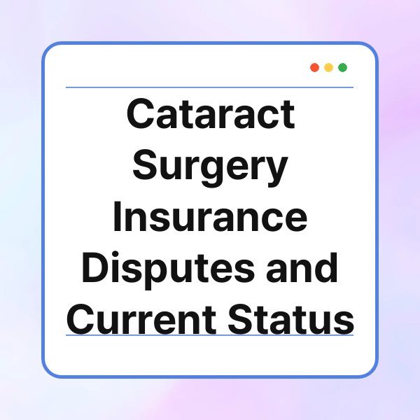 cataract surgery insurance disputes and current status