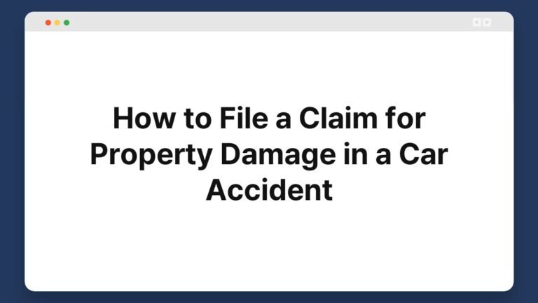 how to file a claim for property damage in a car accident