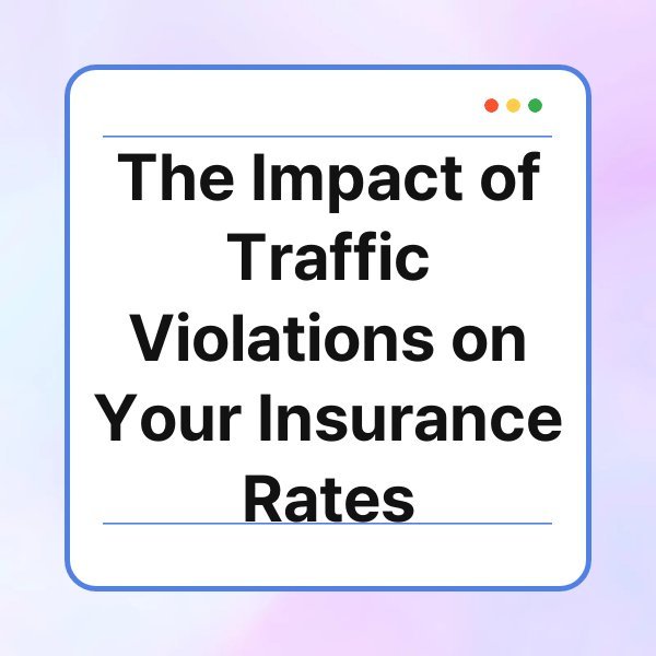 the impact of traffic violations on your insurance rates