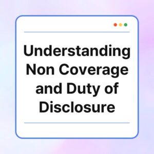 understanding non coverage and duty of disclosure